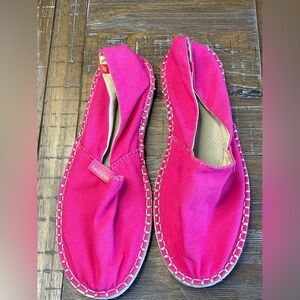 Havaianas Womens Espadrille Flats Canvas Slip
On Magenta Fuchsia Hot pink Sz 8.5